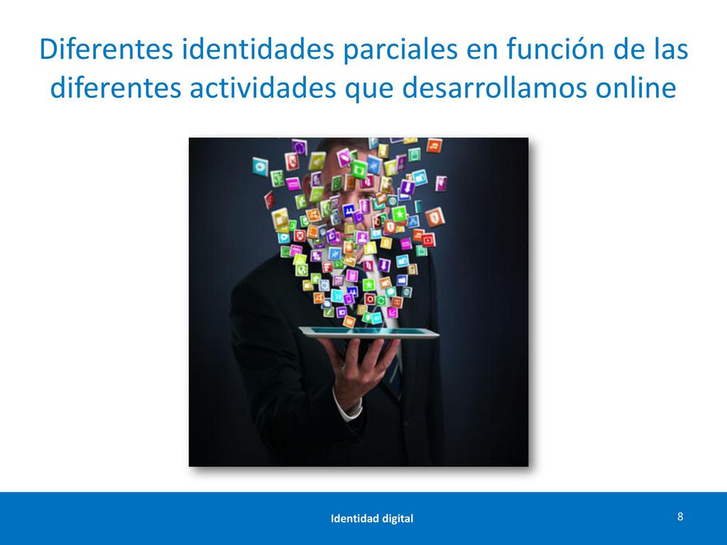 Diferentes identidades parciales en función de las diferentes actividades que desarrollamos online
