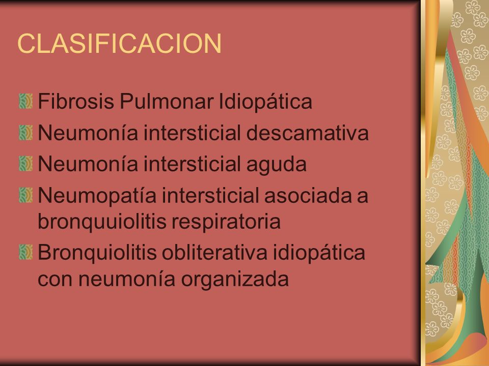 CLASIFICACION Fibrosis Pulmonar Idiopática