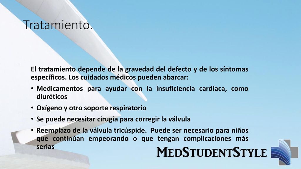 Tratamiento. El tratamiento depende de la gravedad del defecto y de los síntomas específicos. Los cuidados médicos pueden abarcar: