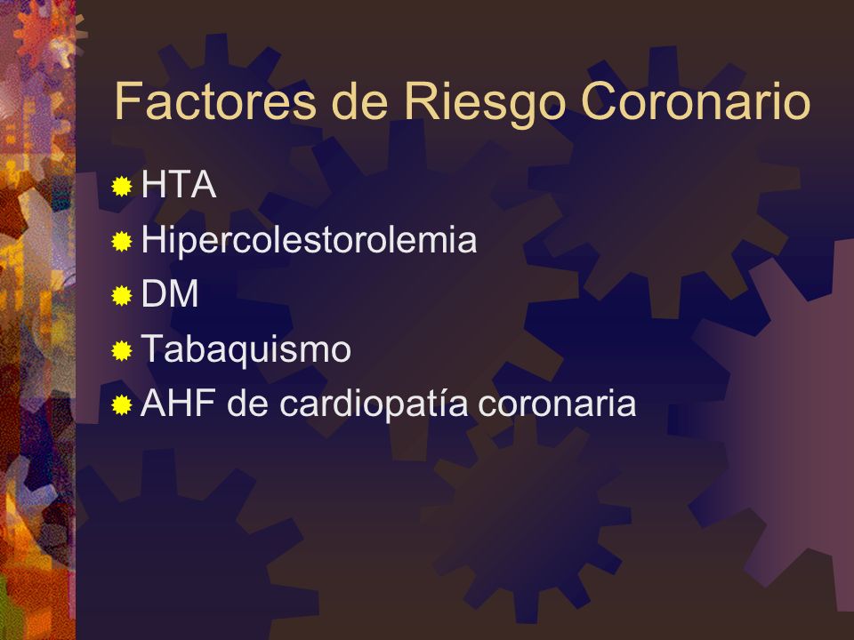 Factores de Riesgo Coronario