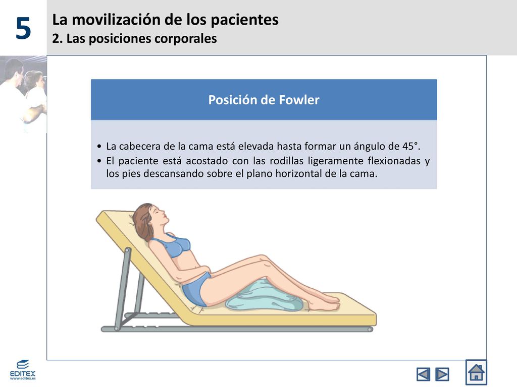 La movilización de los pacientes 2. Las posiciones corporales
