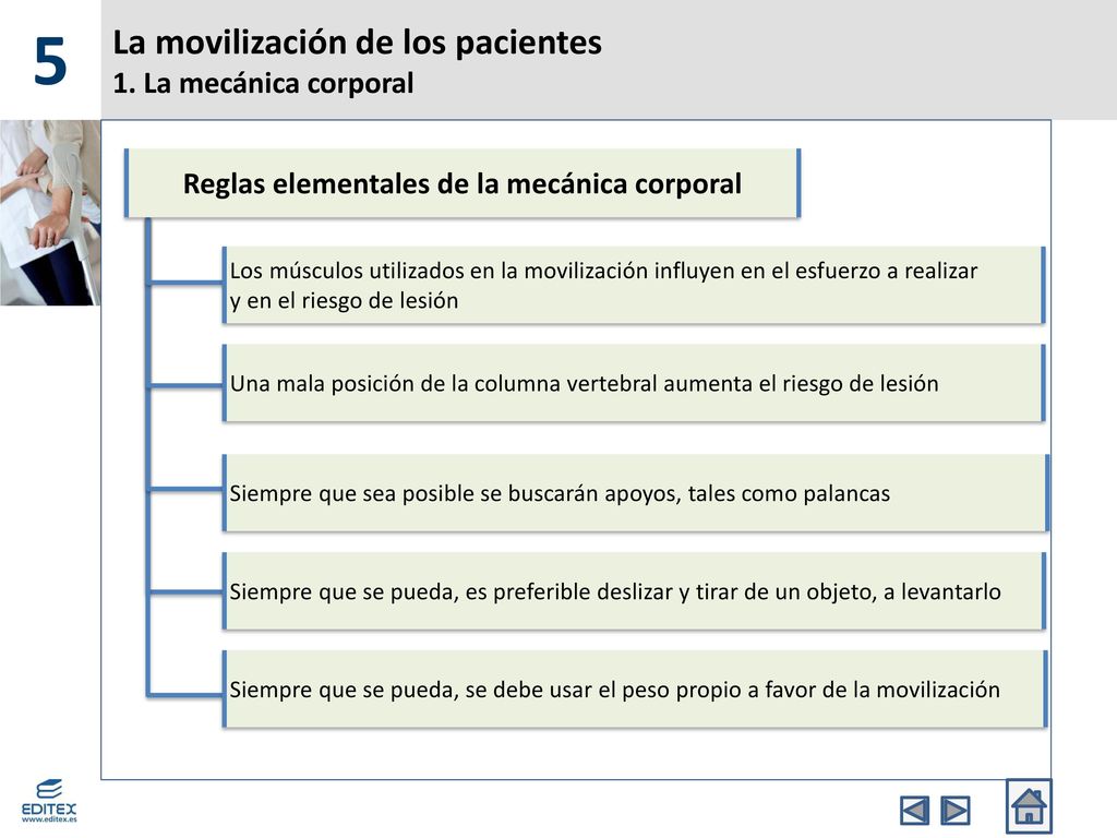 La movilización de los pacientes 1. La mecánica corporal