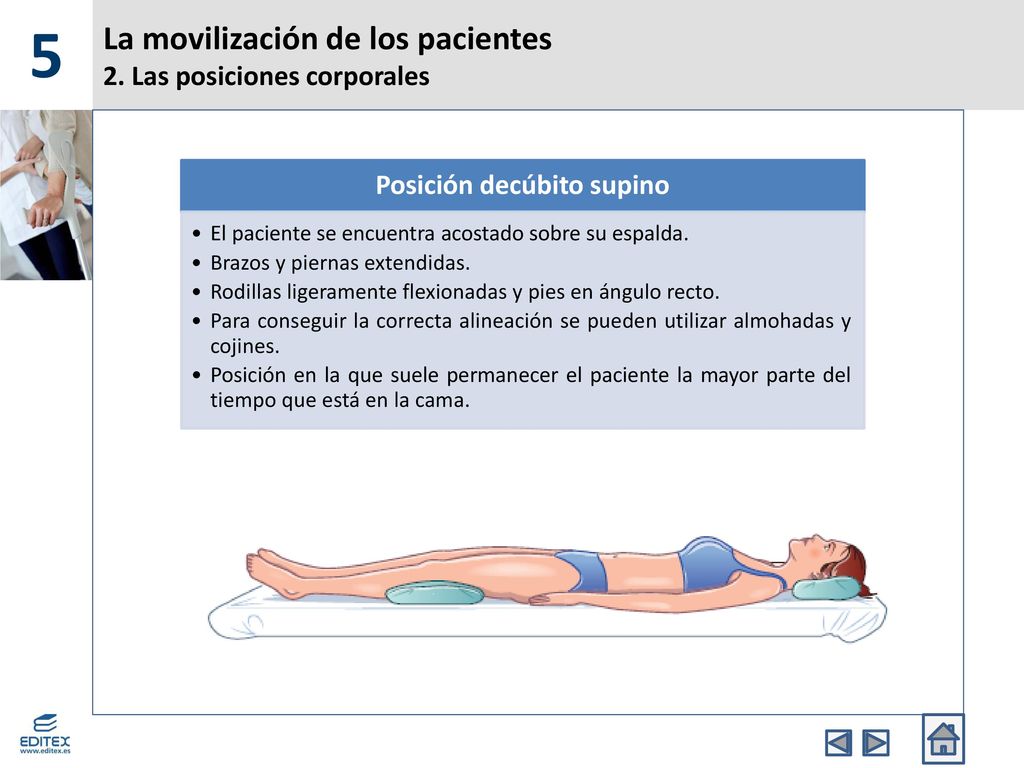 La movilización de los pacientes 2. Las posiciones corporales