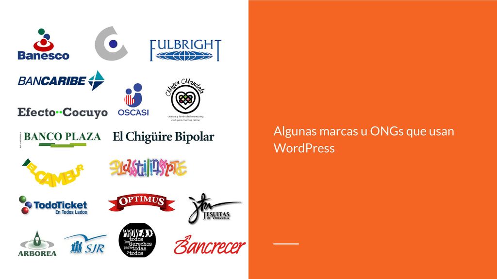 Algunas marcas u ONGs que usan WordPress