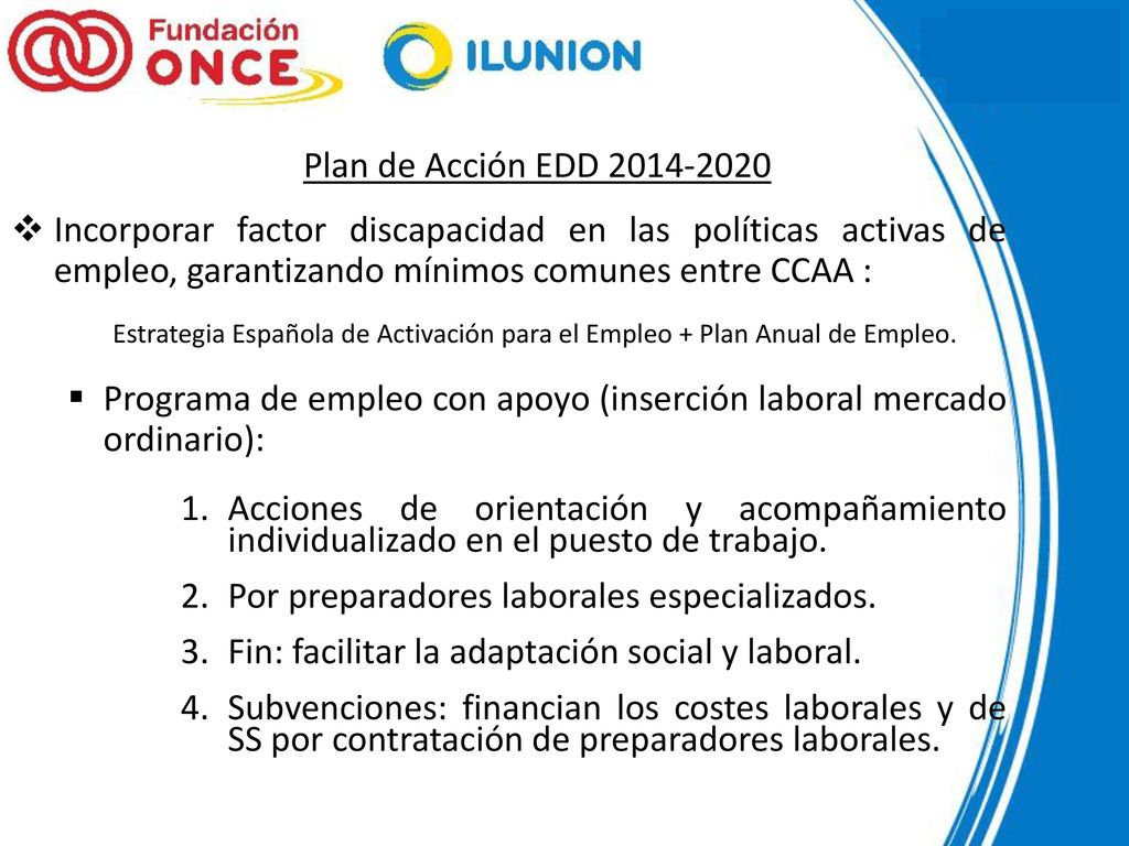 Programa de empleo con apoyo (inserción laboral mercado ordinario):