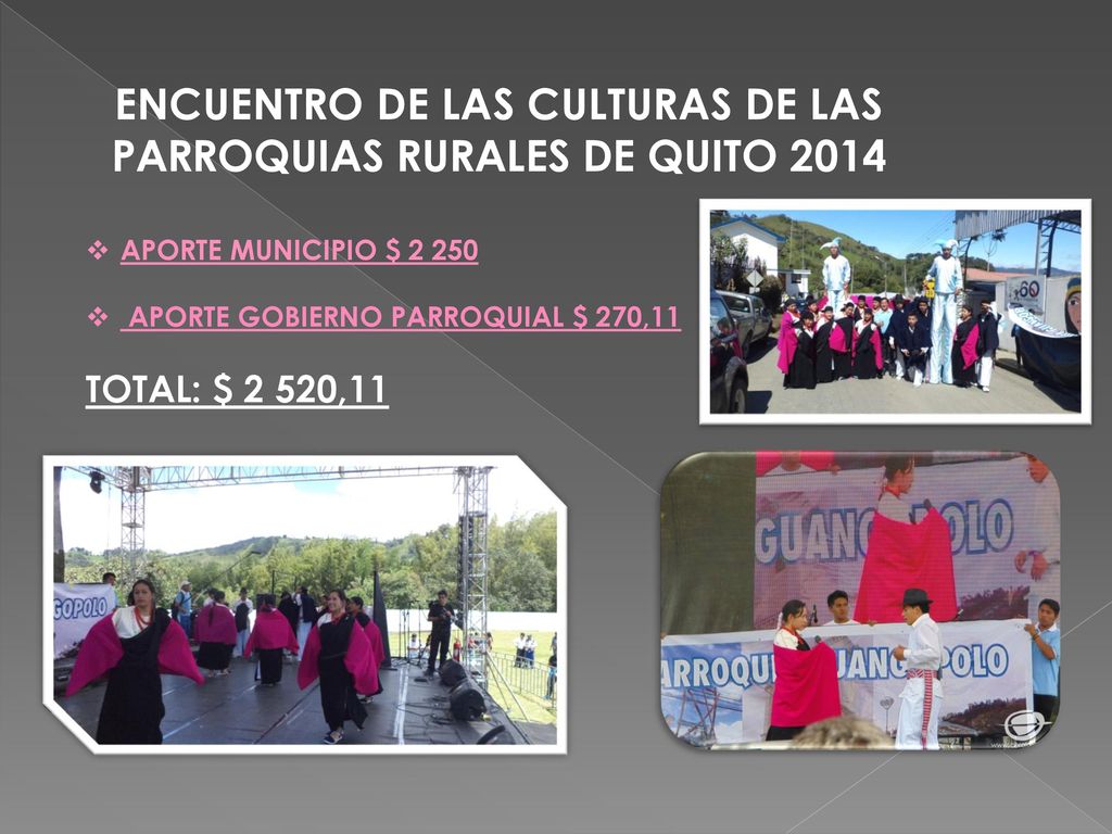 ENCUENTRO DE LAS CULTURAS DE LAS PARROQUIAS RURALES DE QUITO 2014