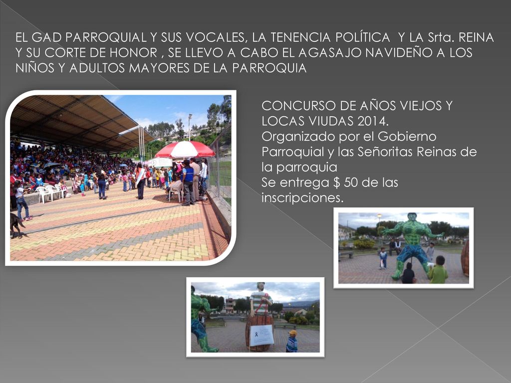 EL GAD PARROQUIAL Y SUS VOCALES, LA TENENCIA POLÍTICA Y LA Srta