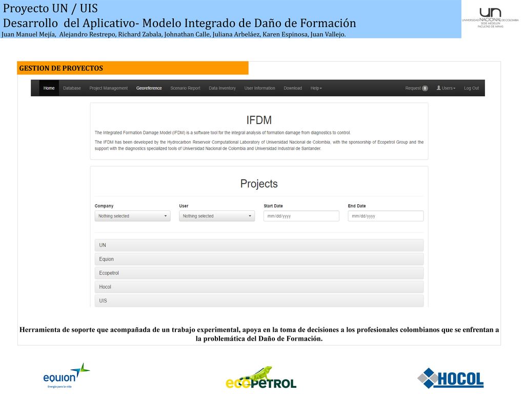 Desarrollo del Aplicativo- Modelo Integrado de Daño de Formación