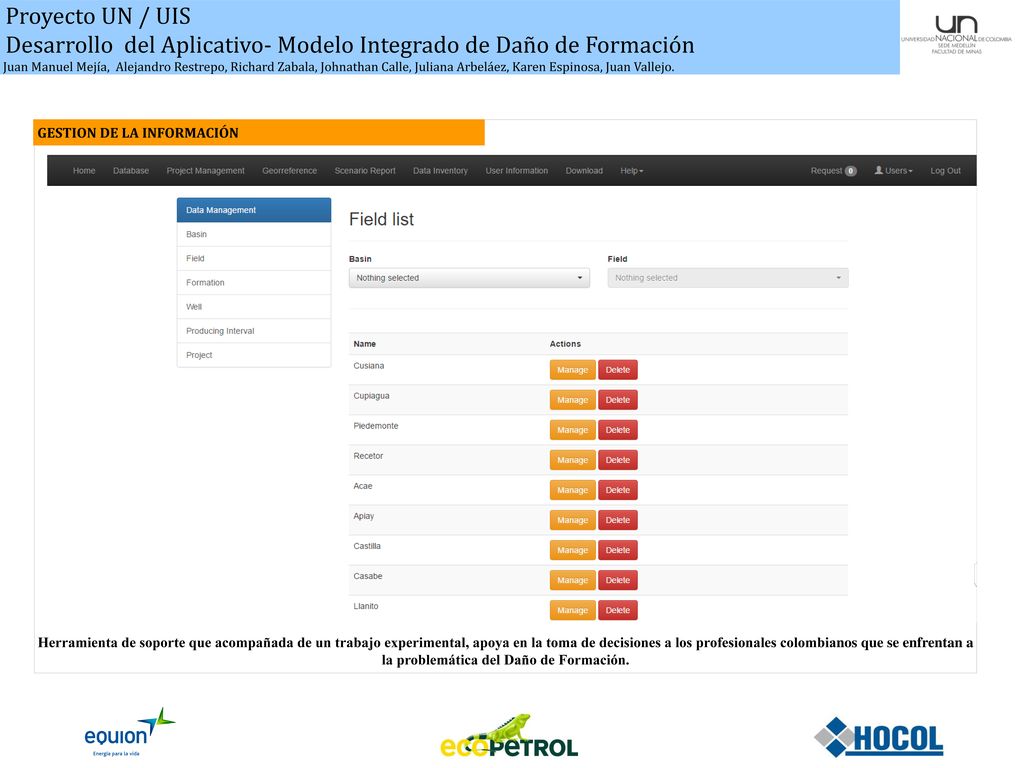 Desarrollo del Aplicativo- Modelo Integrado de Daño de Formación