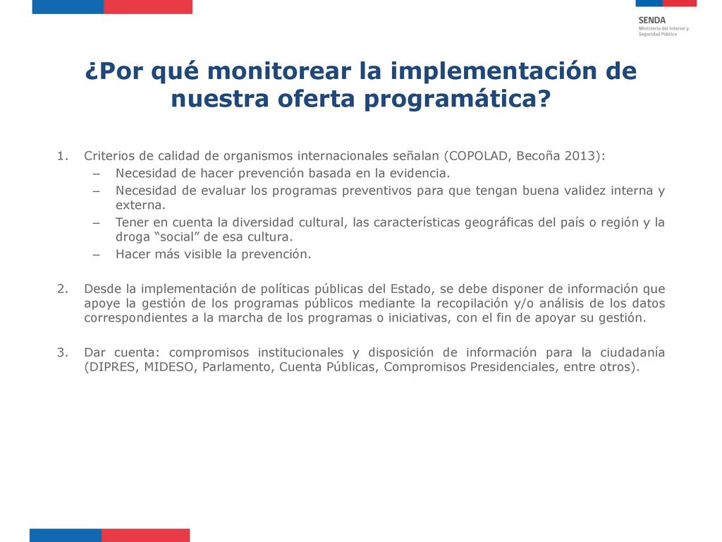¿Por qué monitorear la implementación de nuestra oferta programática