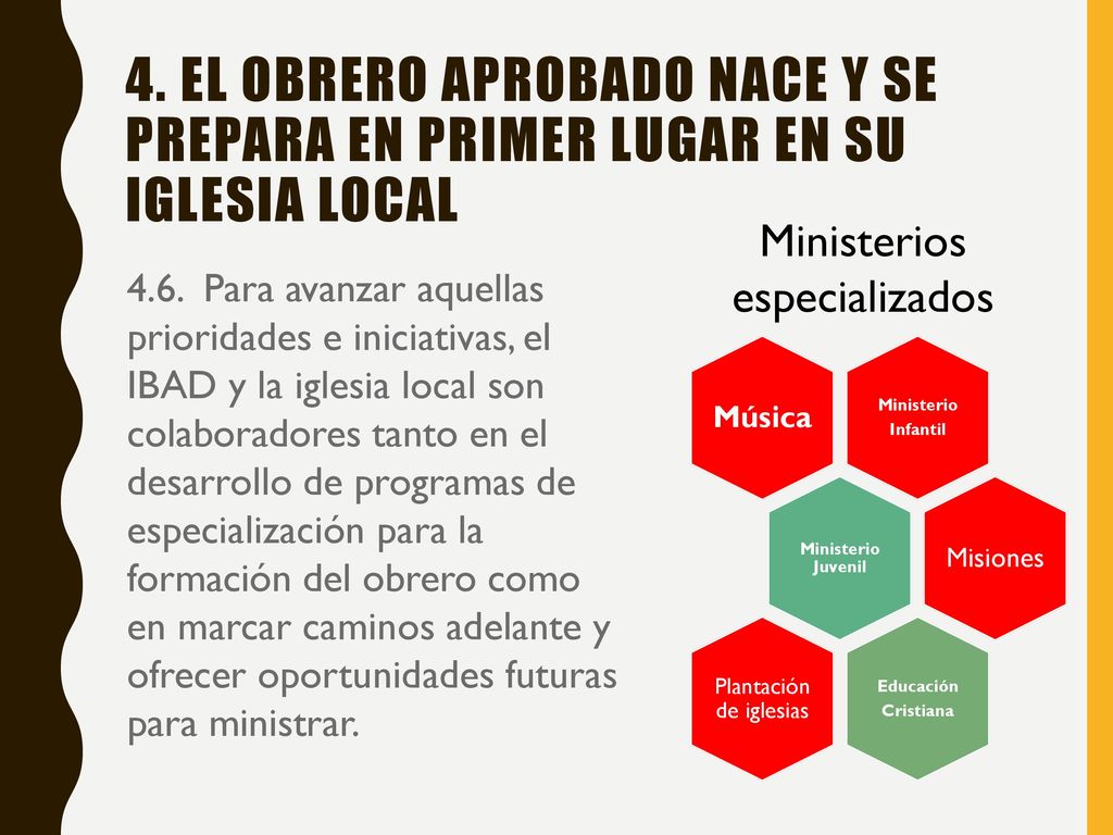 4. El obrero aprobado nace y se prepara en primer lugar en su iglesia local