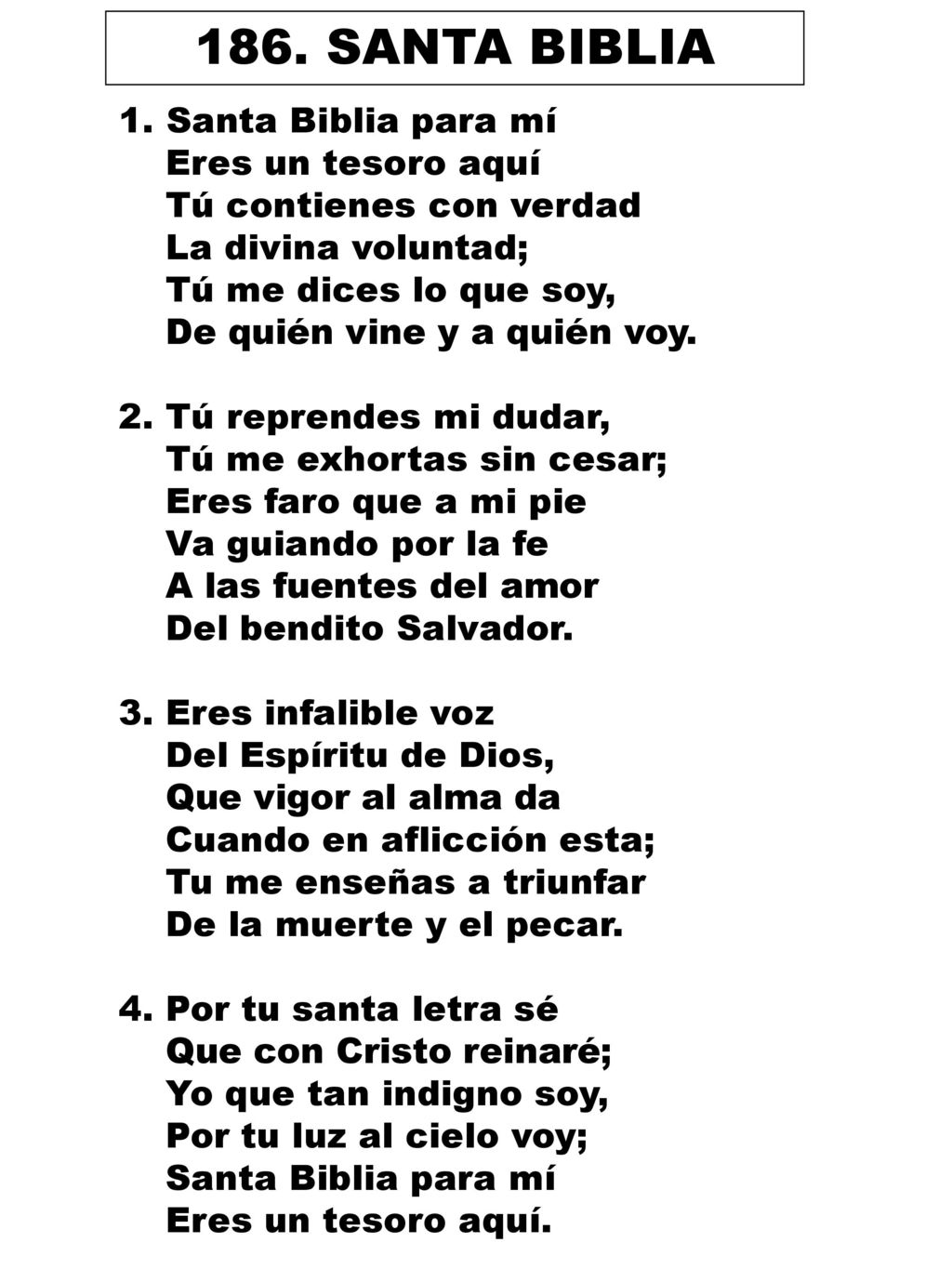 186. SANTA BIBLIA Santa Biblia para mí Eres un tesoro aquí