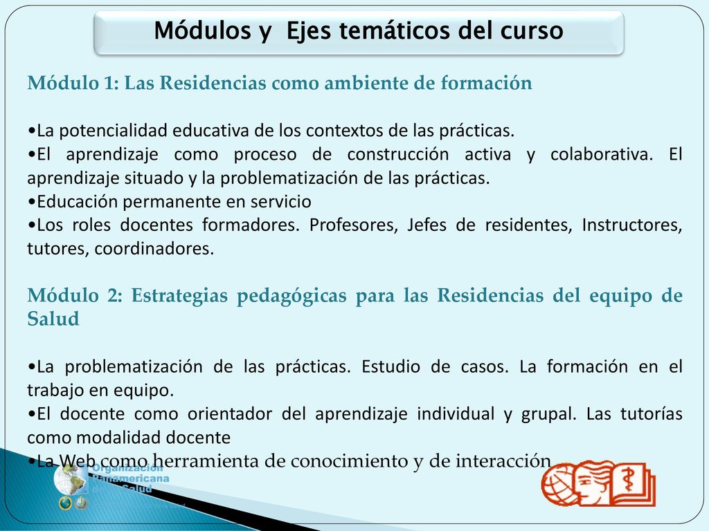 Módulo 3: La programación y gestión de un proyecto educativo en las Residencias