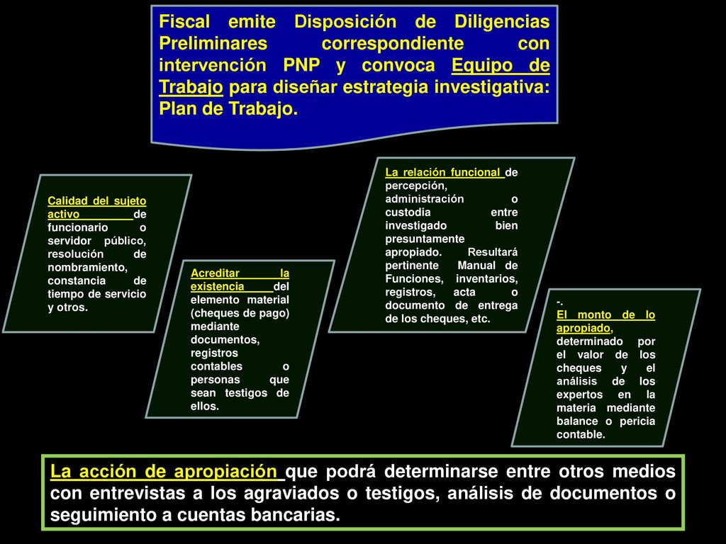 Fiscal emite Disposición de Diligencias Preliminares correspondiente con intervención PNP y convoca Equipo de Trabajo para diseñar estrategia investigativa: Plan de Trabajo.