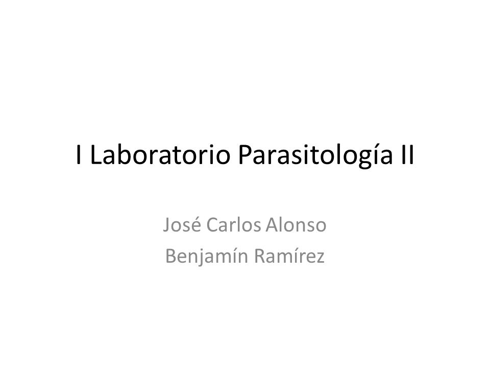 I Laboratorio Parasitología II