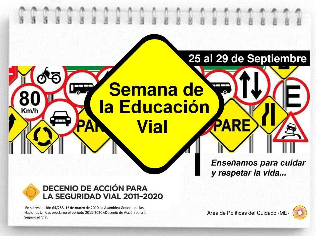 Semana de la Educación Vial 25 al 29 de Septiembre