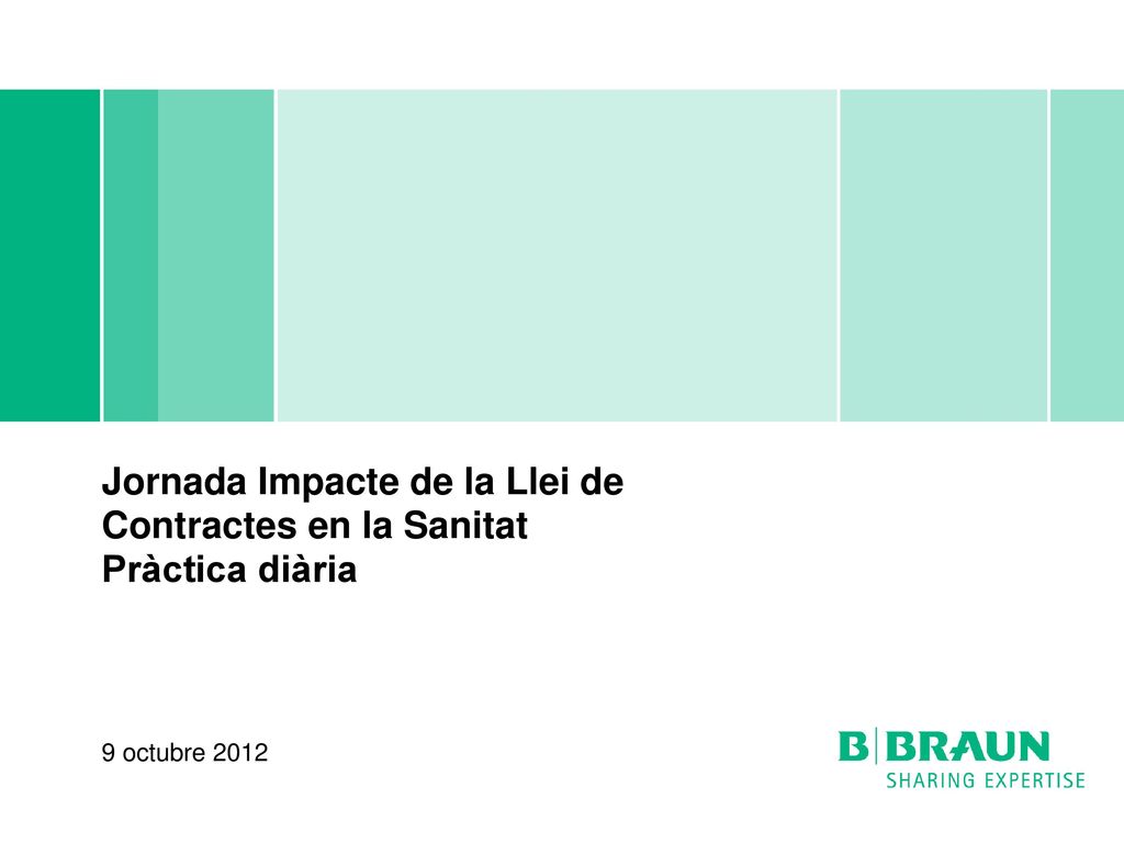 Jornada Impacte de la Llei de Contractes en la Sanitat Pràctica diària