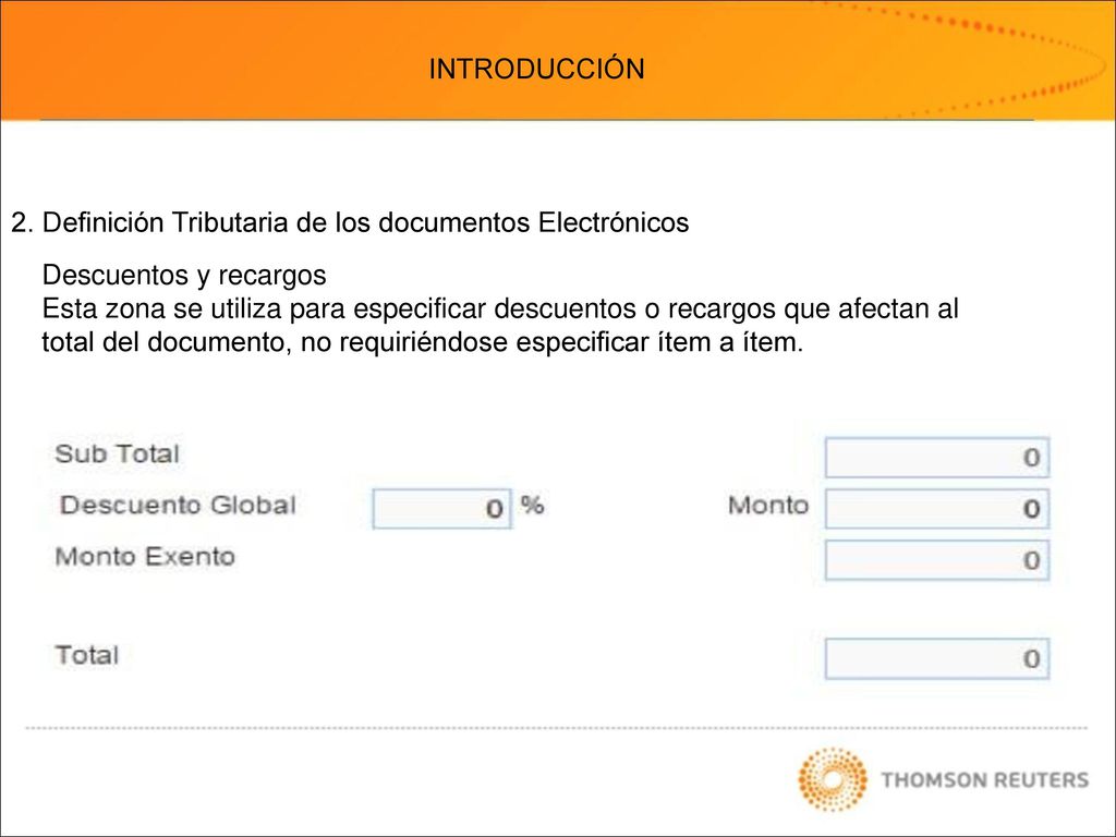 INTRODUCCIÓN 2. Definición Tributaria de los documentos Electrónicos. Descuentos y recargos.