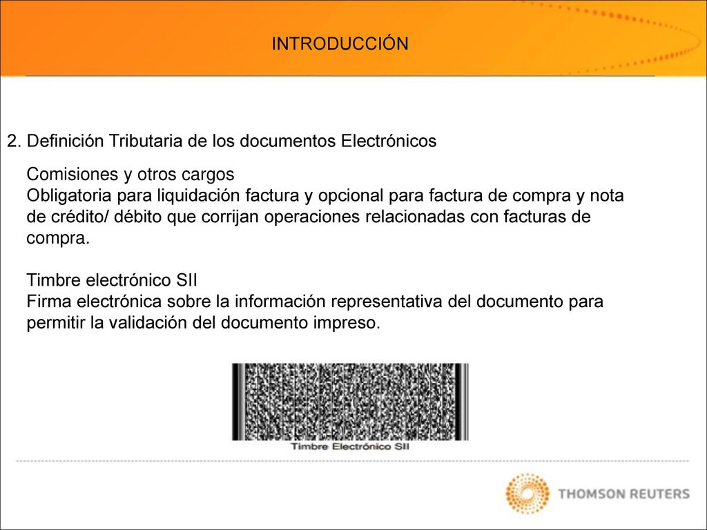 INTRODUCCIÓN 2. Definición Tributaria de los documentos Electrónicos. Comisiones y otros cargos.