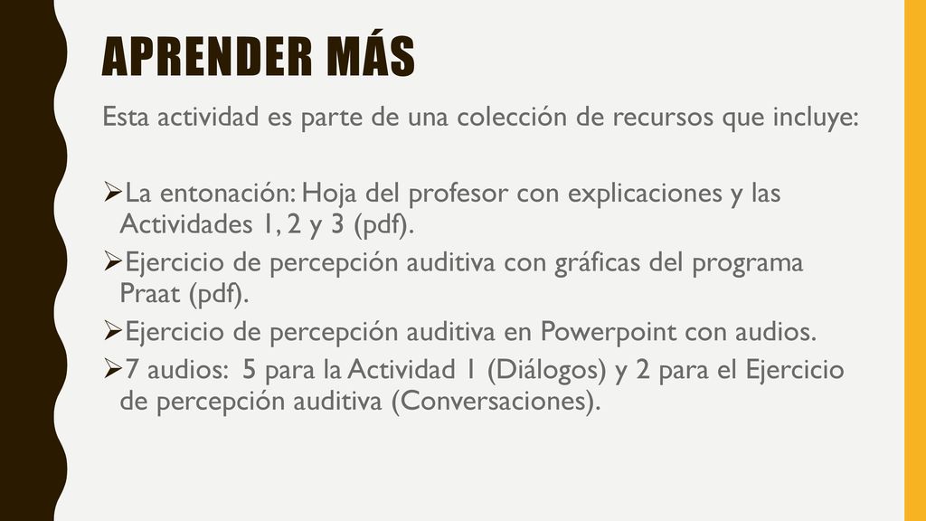 Aprender mÁs Esta actividad es parte de una colección de recursos que incluye: