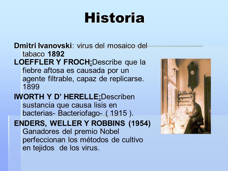 Historia Dmitri Ivanovski: virus del mosaico del tabaco 1892