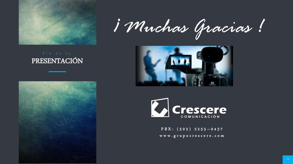 ¡ Muchas Gracias ! PRESENTACIÓN P B X : ( ) –