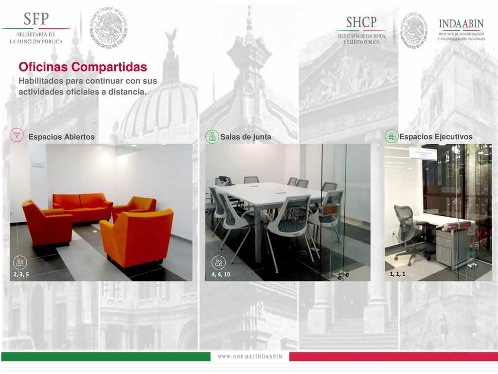Oficinas Compartidas Habilitados para continuar con sus actividades oficiales a distancia. Espacios Abiertos.