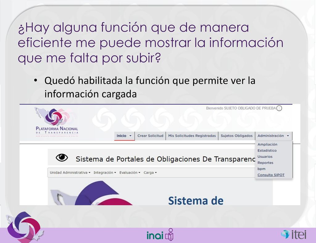 ¿Hay alguna función que de manera eficiente me puede mostrar la información que me falta por subir