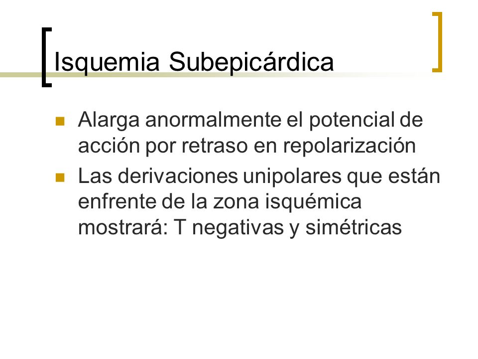 Isquemia Subepicárdica