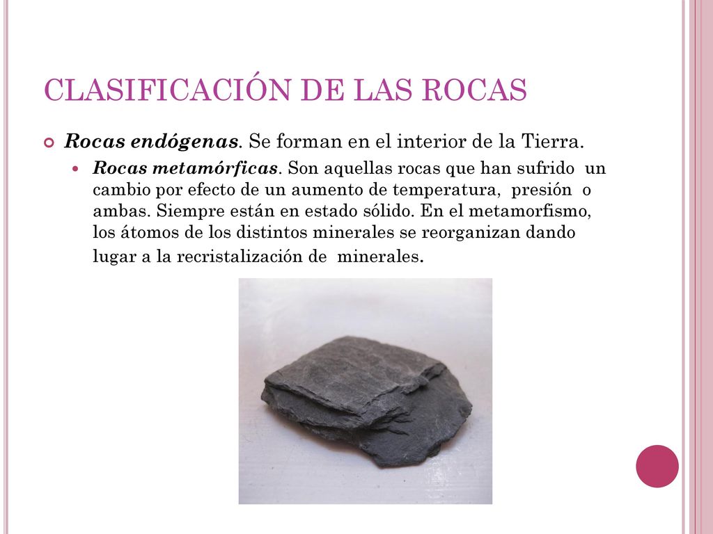 CLASIFICACIÓN DE LAS ROCAS