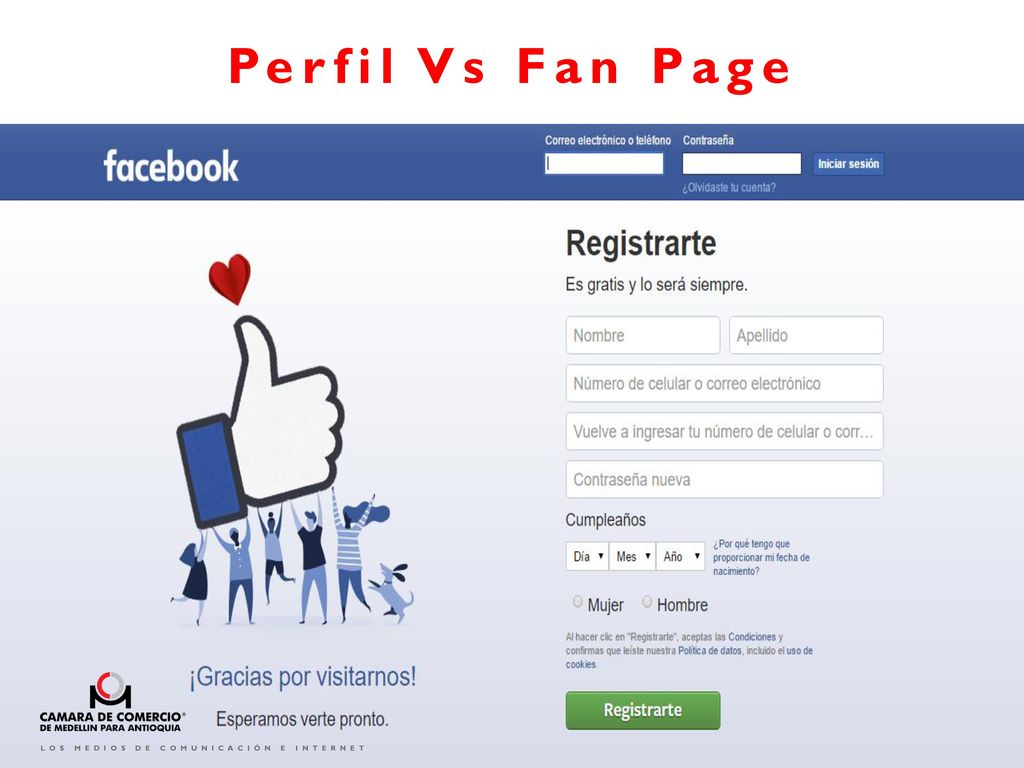 Perfil Vs Fan Page LOS MEDIOS DE COMUNICACIÓN E INTERNET