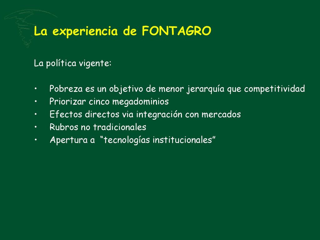 La experiencia de FONTAGRO
