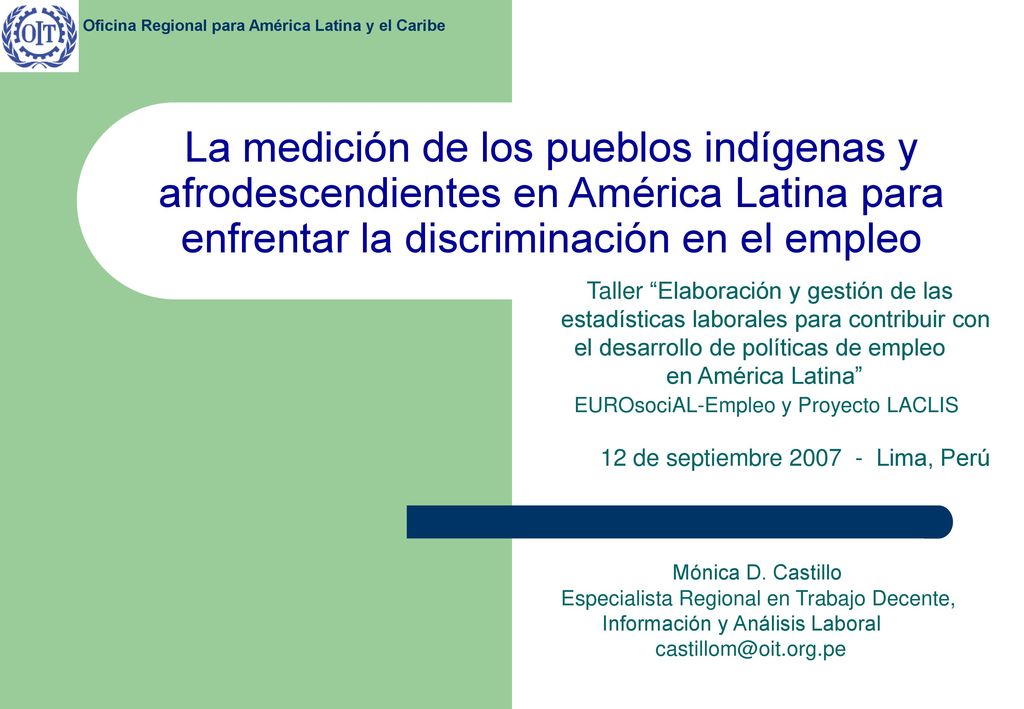 La medición de los pueblos indígenas y afrodescendientes en América Latina para enfrentar la discriminación en el empleo