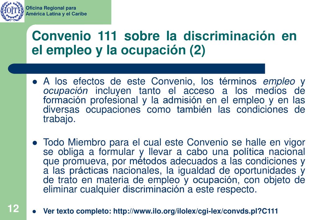 Convenio 111 sobre la discriminación en el empleo y la ocupación (2)