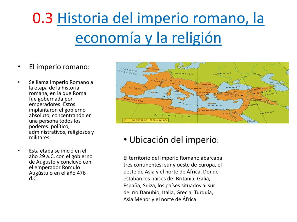 0.3 Historia del imperio romano, la economía y la religión