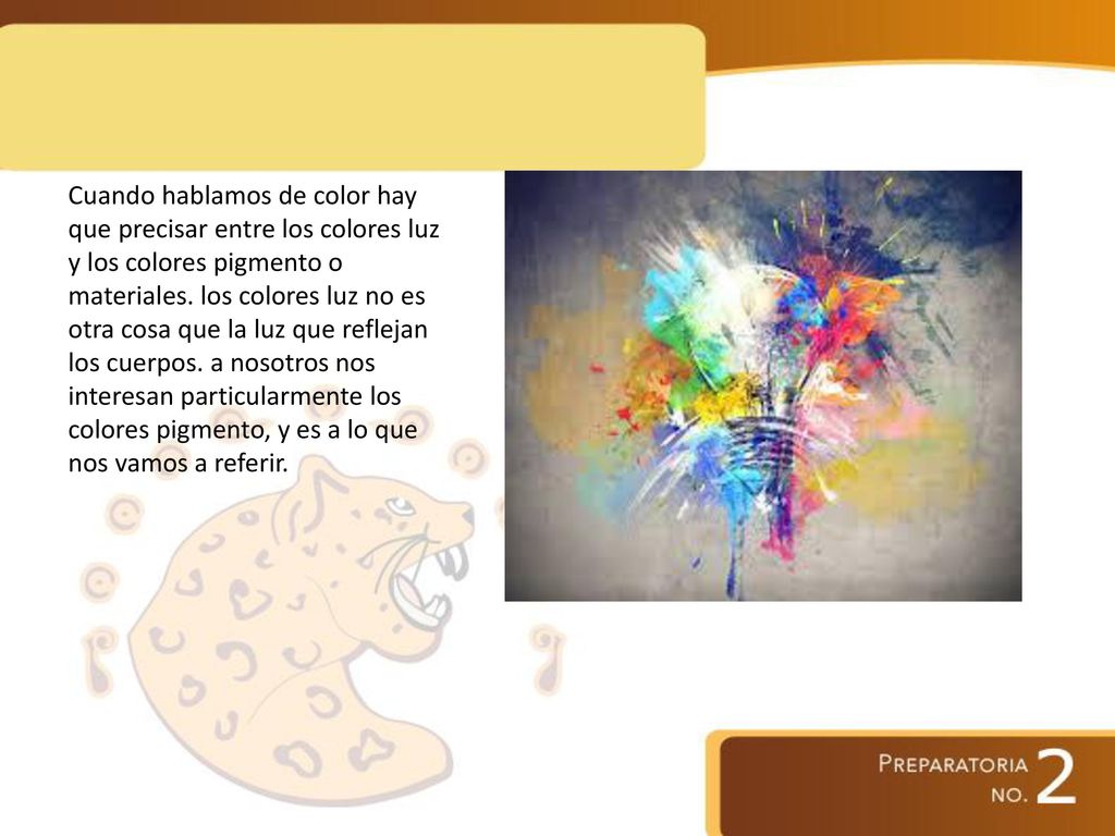 Cuando hablamos de color hay que precisar entre los colores luz y los colores pigmento o materiales.