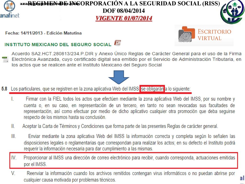 REGIMEN DE INCORPORACIÓN A LA SEGURIDAD SOCIAL (RISS)