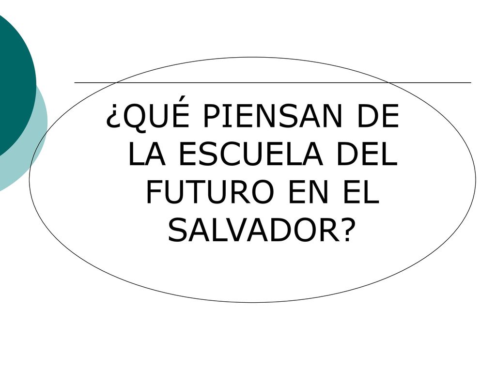 ¿QUÉ PIENSAN DE LA ESCUELA DEL FUTURO EN EL SALVADOR