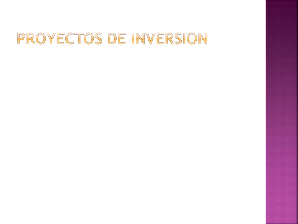 PROYECTOS DE INVERSION