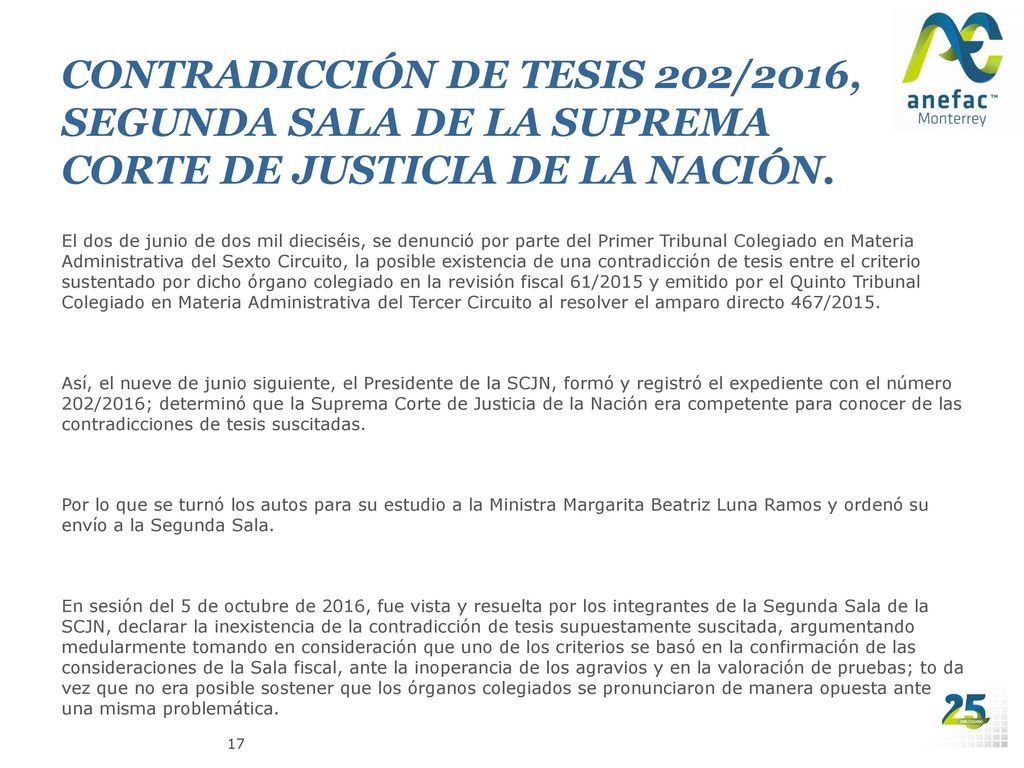 CONTRADICCIÓN DE TESIS 202/2016, SEGUNDA SALA DE LA SUPREMA CORTE DE JUSTICIA DE LA NACIÓN.