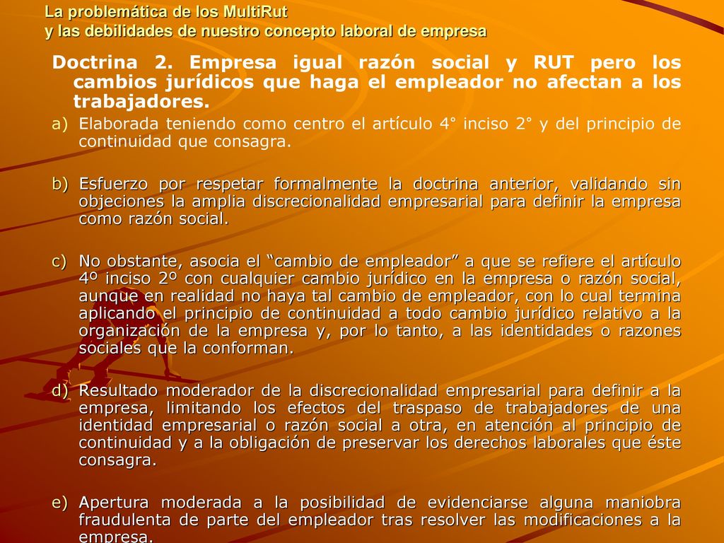 La problemática de los MultiRut y las debilidades de nuestro concepto laboral de empresa
