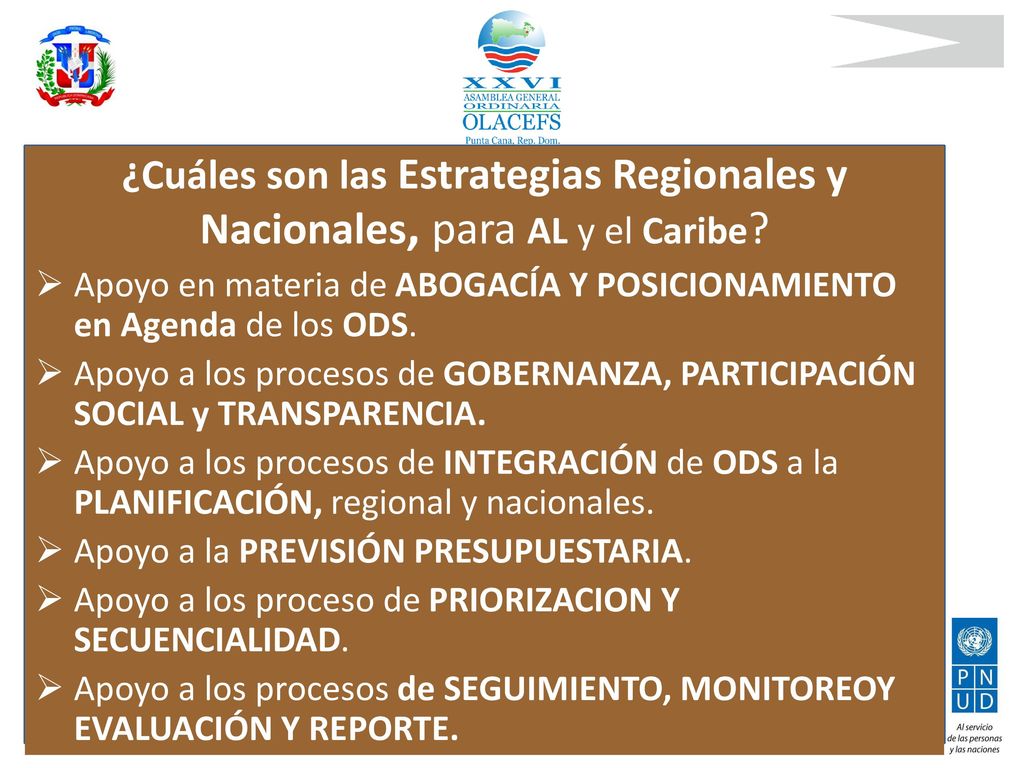 ¿Cuáles son las Estrategias Regionales y Nacionales, para AL y el Caribe