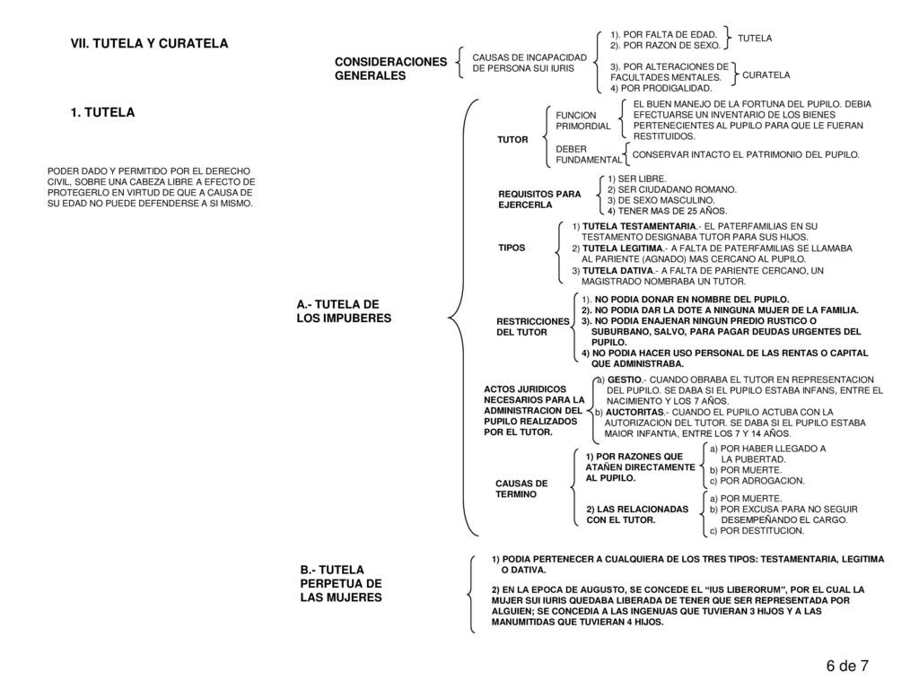6 de 7 VII. TUTELA Y CURATELA 1. TUTELA CONSIDERACIONES GENERALES