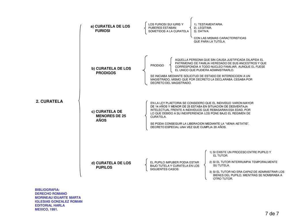 7 de 7 2. CURATELA a) CURATELA DE LOS FURIOSI