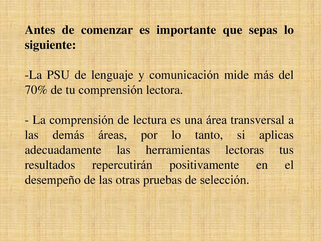 Antes de comenzar es importante que sepas lo siguiente: