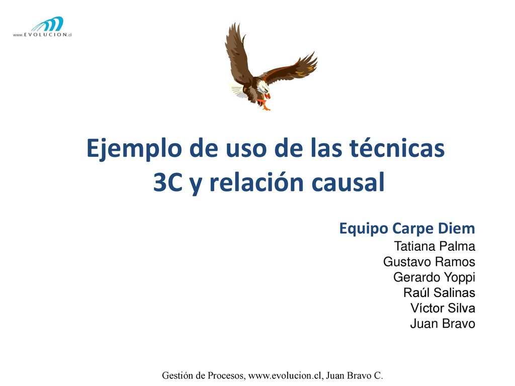 Ejemplo de uso de las técnicas 3C y relación causal