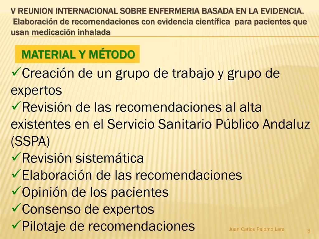 Creación de un grupo de trabajo y grupo de expertos