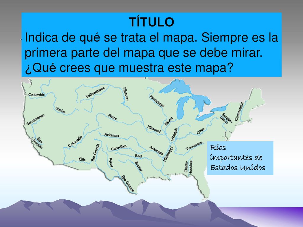 TÍTULO Indica de qué se trata el mapa. Siempre es la primera parte del mapa que se debe mirar. ¿Qué crees que muestra este mapa