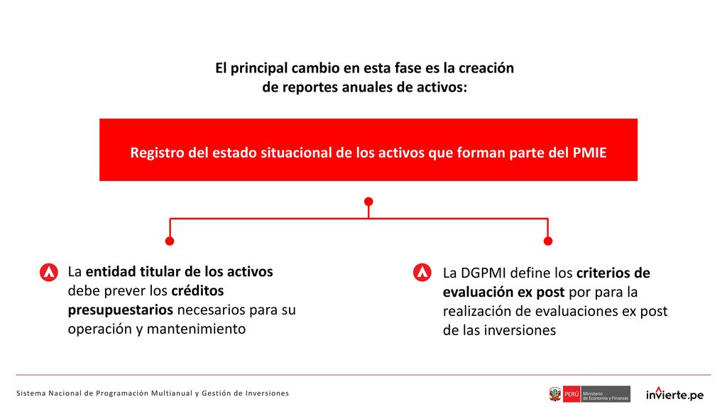 El principal cambio en esta fase es la creación de reportes anuales de activos: