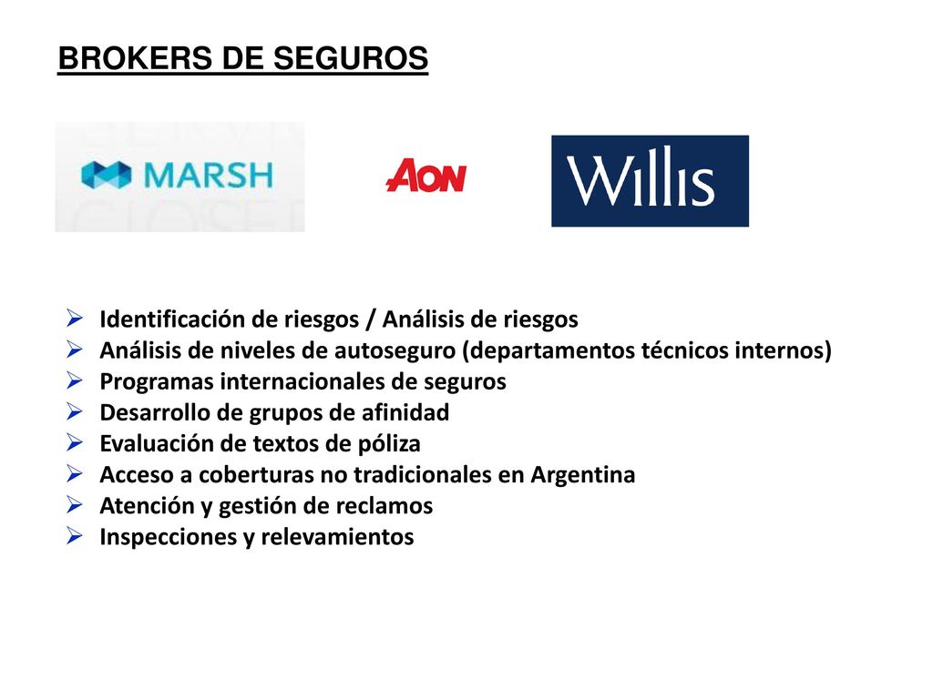 BROKERS DE SEGUROS Identificación de riesgos / Análisis de riesgos